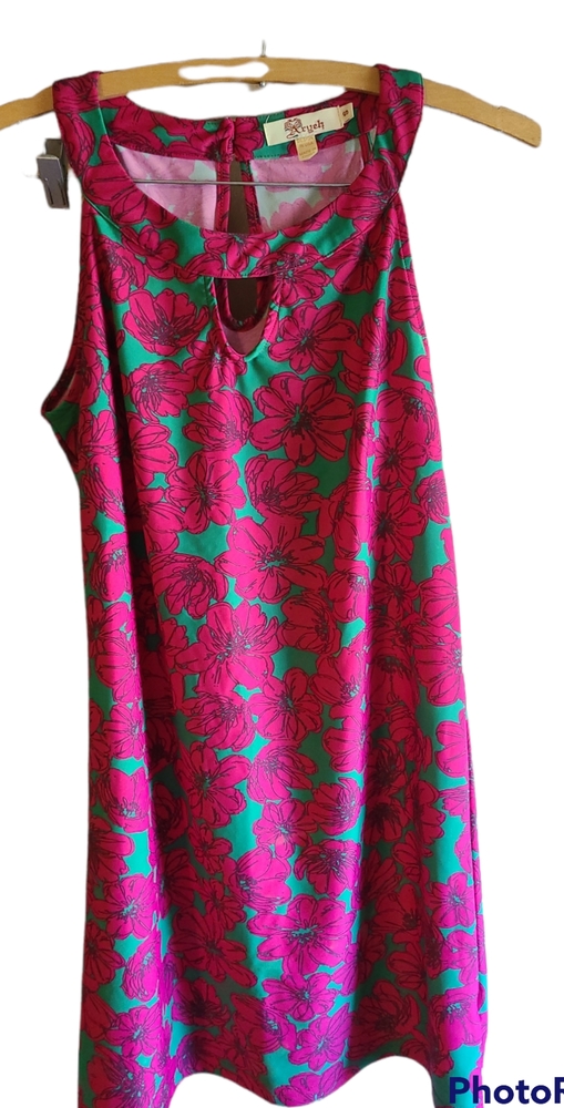 🛍4 for $15🛍Aryeh small pink and green floral mini shift dress